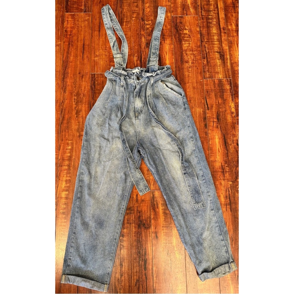 Denim Overalls with Adjustable Straps